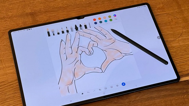 Samsung Galaxy Tab S8 Ultra tablet para desenhar com caneta