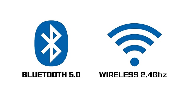 conexão bluetooth vs sem fio 2.4GHz