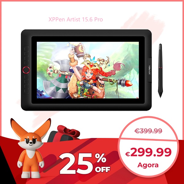 Display Tablet gráfico de Desenho XPPen Artist 15.6 Pro em promoção na black friday 2022