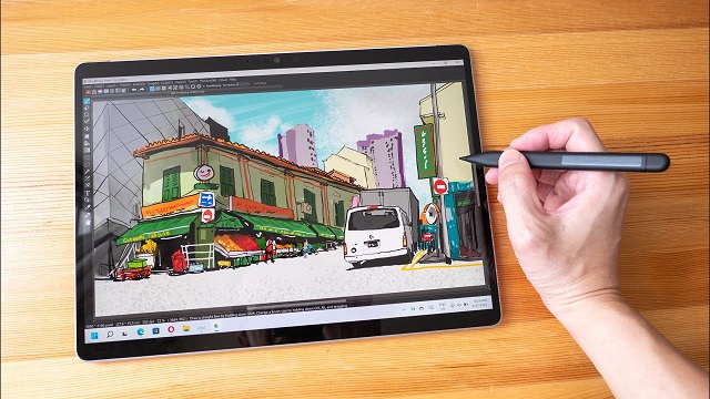 Microsoft Surface pro 9 tablet para desenhar com caneta