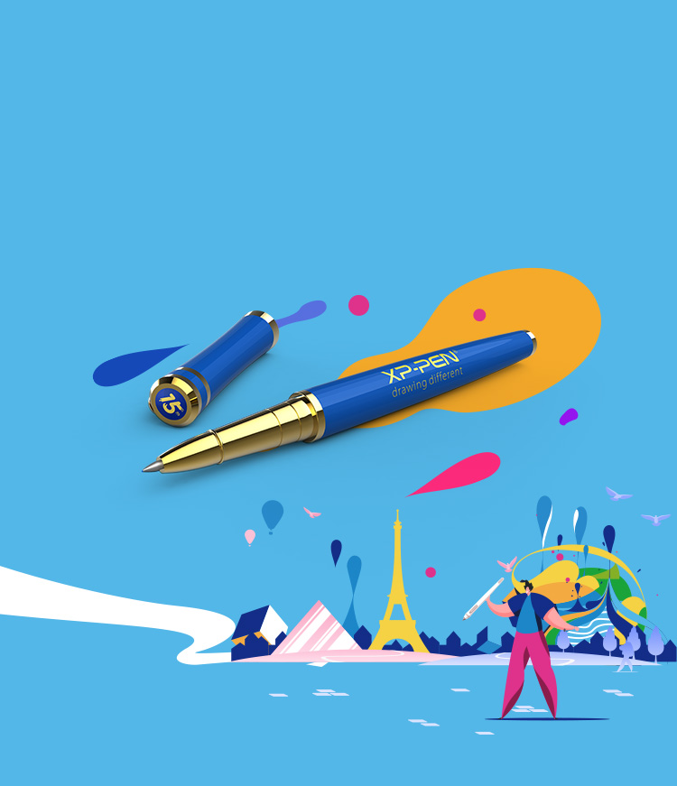 Reveal your creativity With the XP-PEN Branding Blue Pen