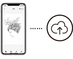 you can sketch on the go and upload your work to the cloud with XP-Pen Note Plus Smart notepad