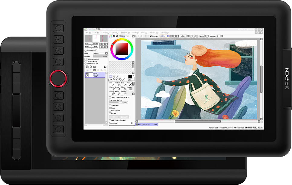  mesa digitalizadora tela XP-Pen Artist 12 Pro possui 8 teclas de atalho totalmente personalizáveis