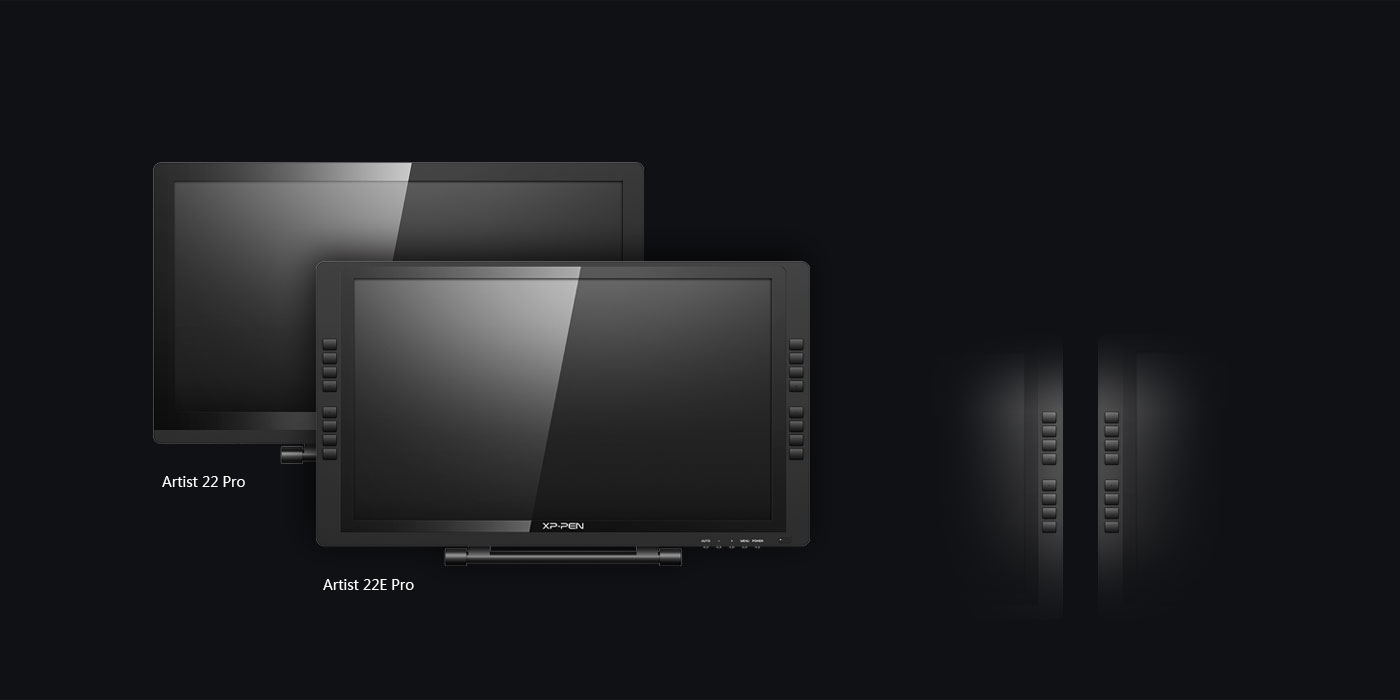  tela digitalizadora XP-Pen Artist 22E Pro possui 16 teclas de atalho personalizáveis 