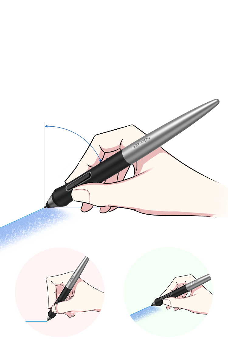 O Deco Pro da XP-PEN suporta 60 graus de função de inclinação