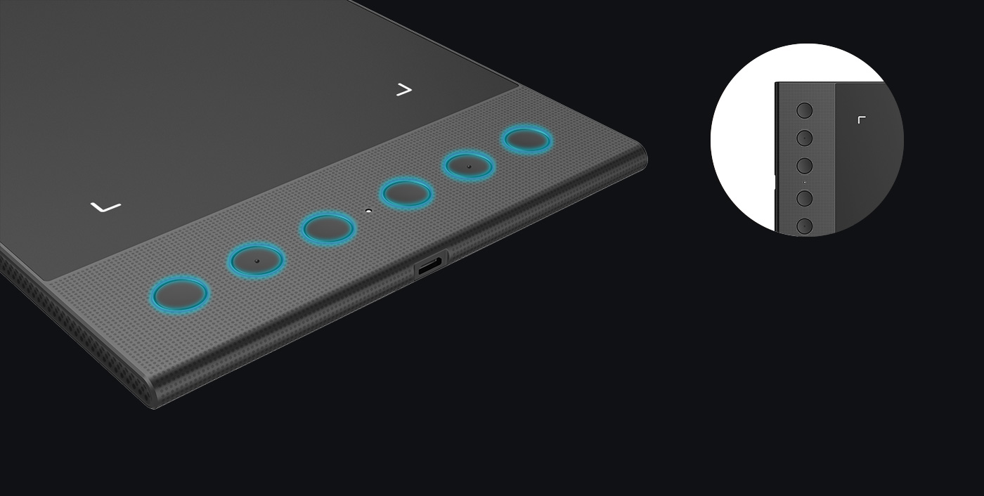 mesa digitalizadora XP-PEN Star G640S Com 6 teclas de atalho personalizáveis