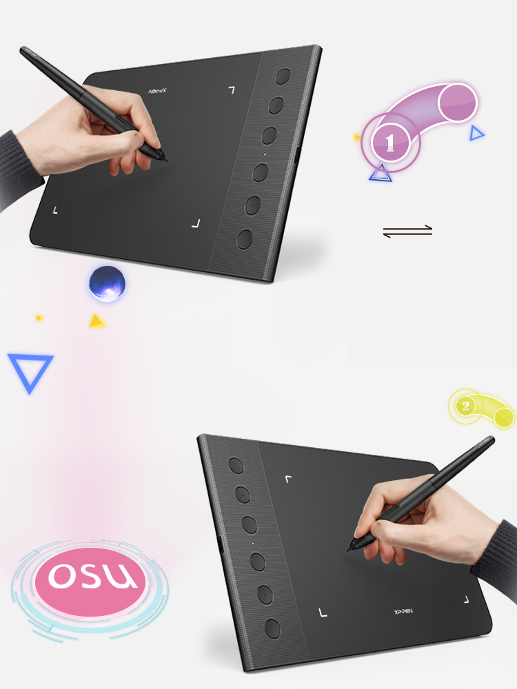 mesa digitalizadora XP-PEN Star G640S Projetado para os lados esquerdo e direito dos usuários