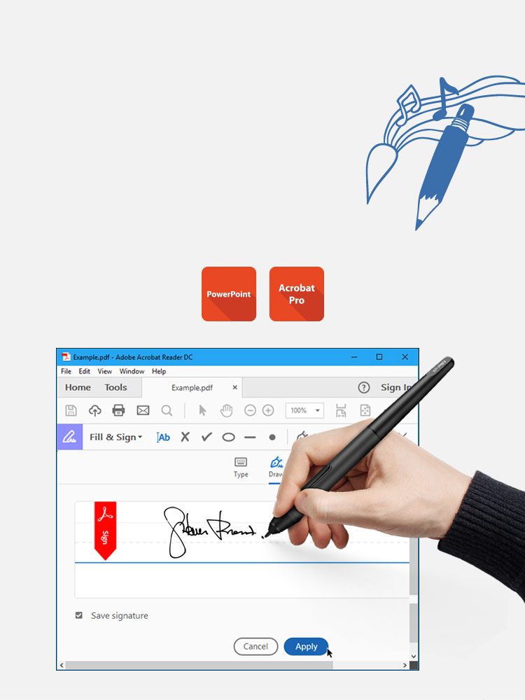 mesa digitalizadora XP-PEN Star G640S para Assinatura Digital com Adobe Acrobat Reader DC