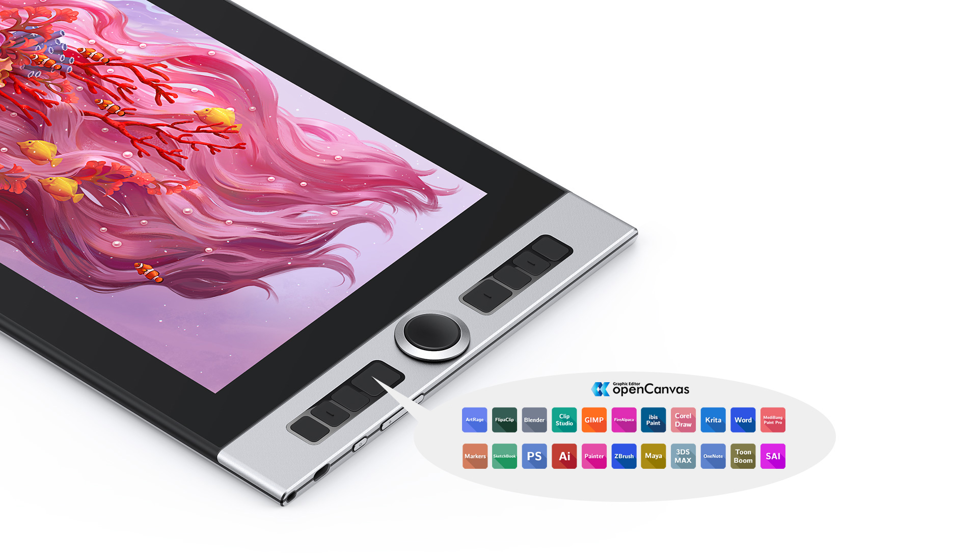 tela digitalizadora XP-Pen Innovator 16 Compatível com a maioria dos sistemas operacionais e aplicativos