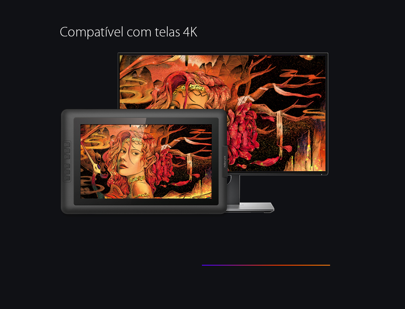  O novo driver permite que XP-Pen Artist 15.6 funcione perfeitamente com telas 4K 